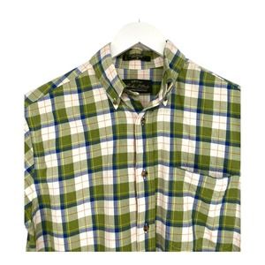 Men’s Orvis Signature‎ Collection Button Up Shirt Long Sleeve Green M Flannel